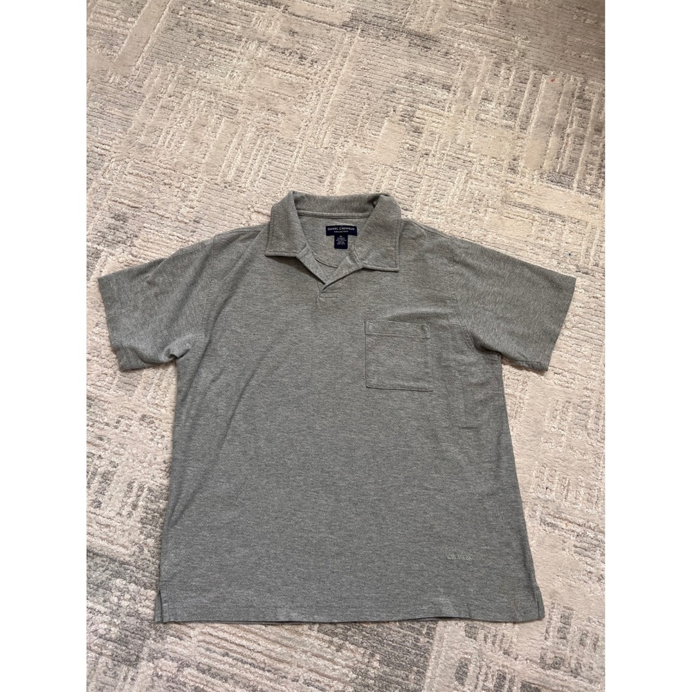 Daniel Cremieux Collection Mens XL Gray Short Sleeve Polo Shirt Pocket